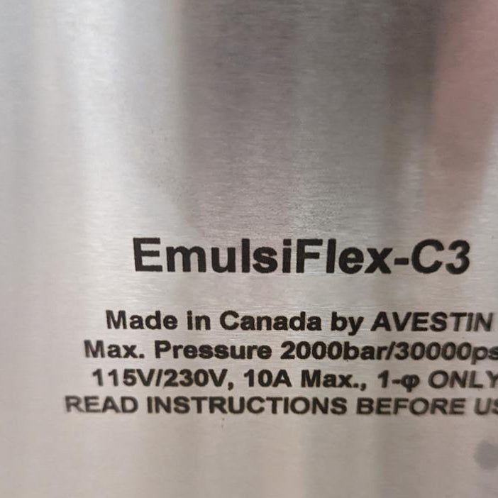 Avastin EmulsiFlex C 3 Pneumatic Homogenizer