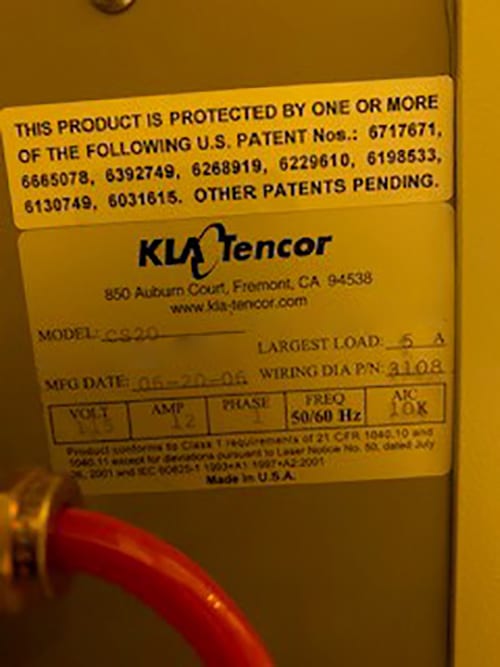 KLA Candela CS 20 Surface Inspection System