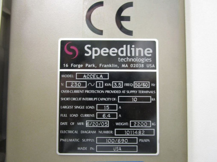 Speedline MPM Accela Screen Printer
