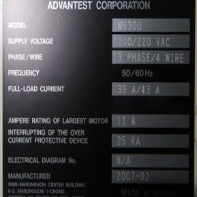 Advantest M 6300 Handler