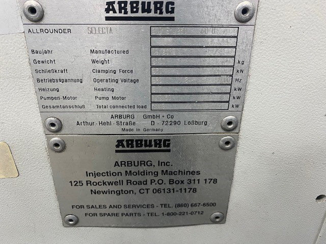 Arburg 270 S 250 - 60 Injection Molding Machine
