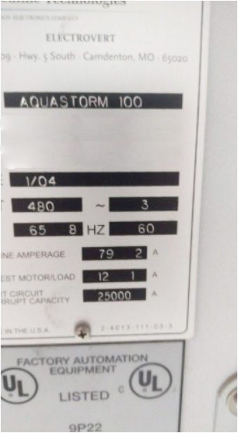 Electrovert Aquastorm 100 Flux Cleaner