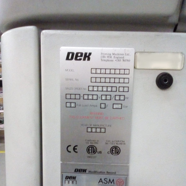 Dek ELA Plus Solder Paste Printer