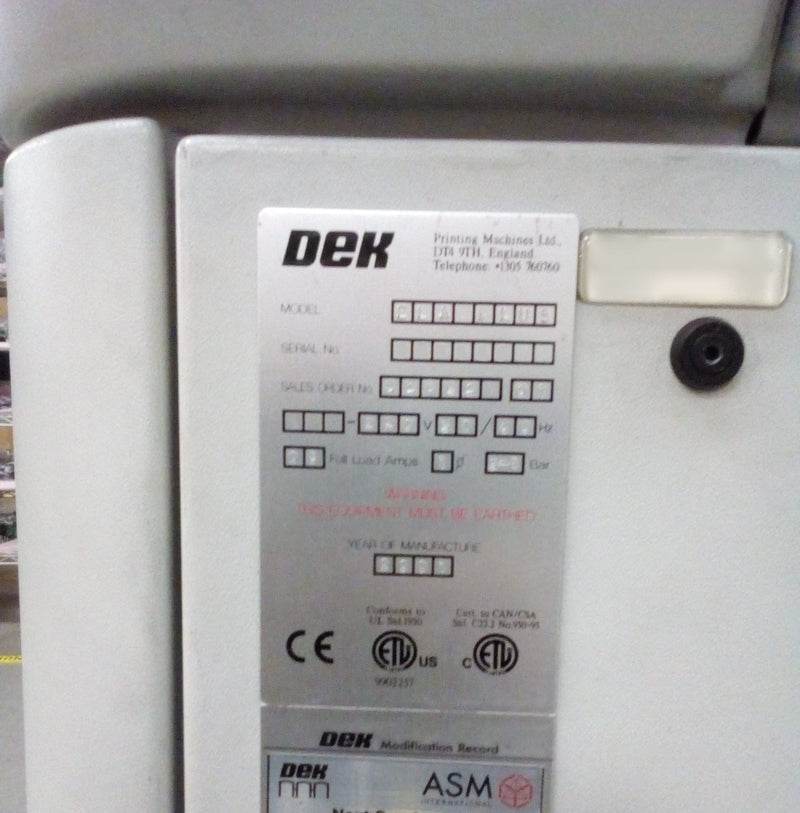 Dek ELA Plus Solder Paste Printer