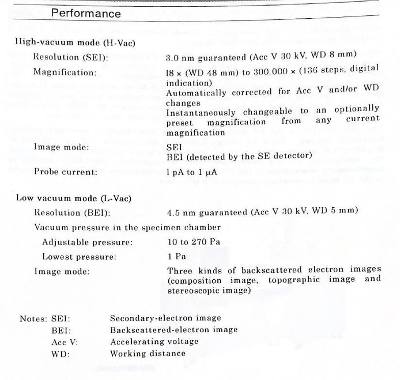 Jeol JSM 5900 LV SEM (Scanning Electron Microscope)