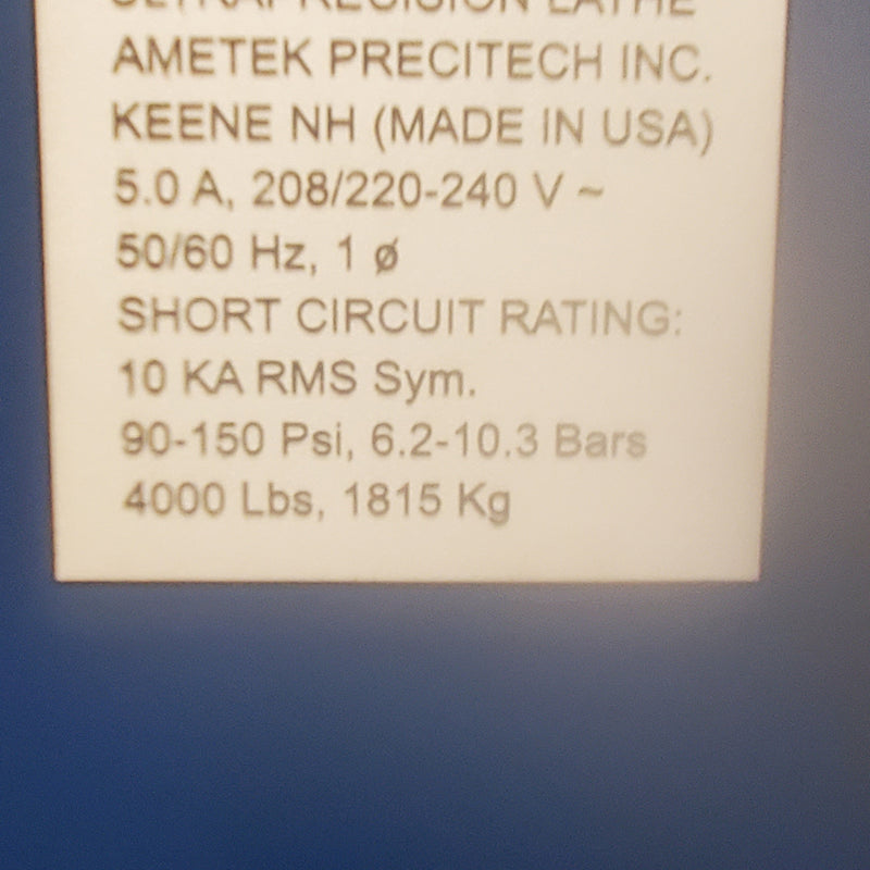 Precitech Nanoform 250 Ultra Ultrapath Machine