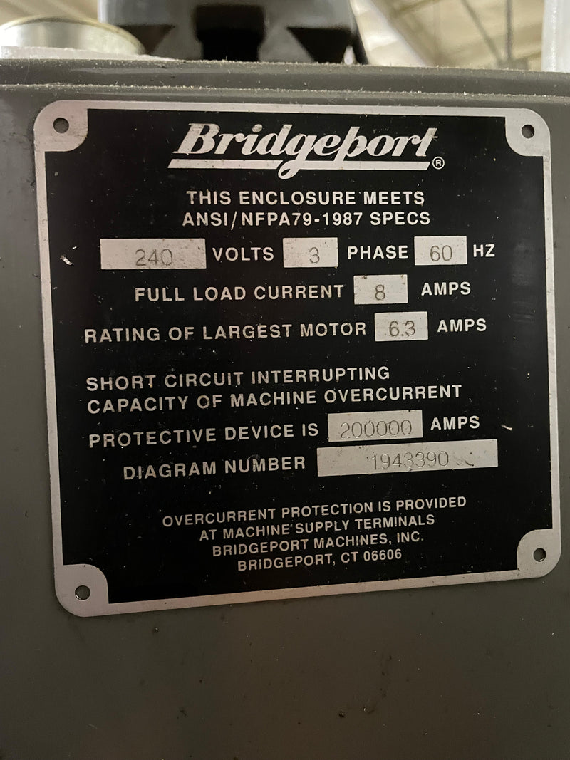 Bridgeport EZ Trak Milling Machine