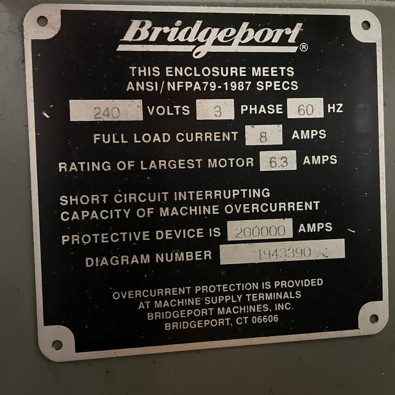 Bridgeport EZ Trak Milling Machine