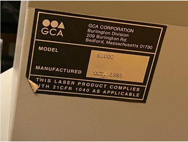 GCA 6100 C Wafer Stepper