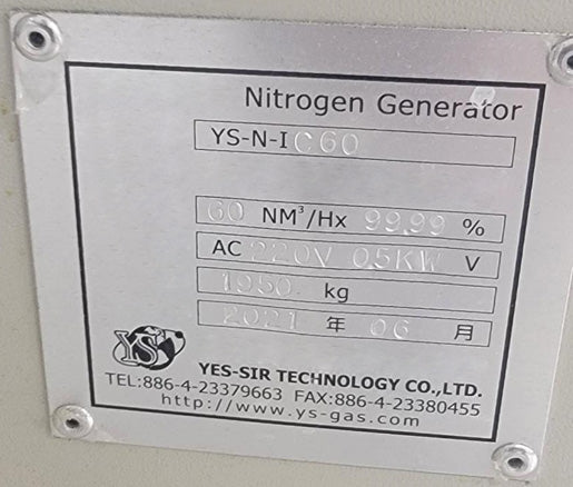 Yes Sir Technology YS-N-IC 60 Nitrogen Generator