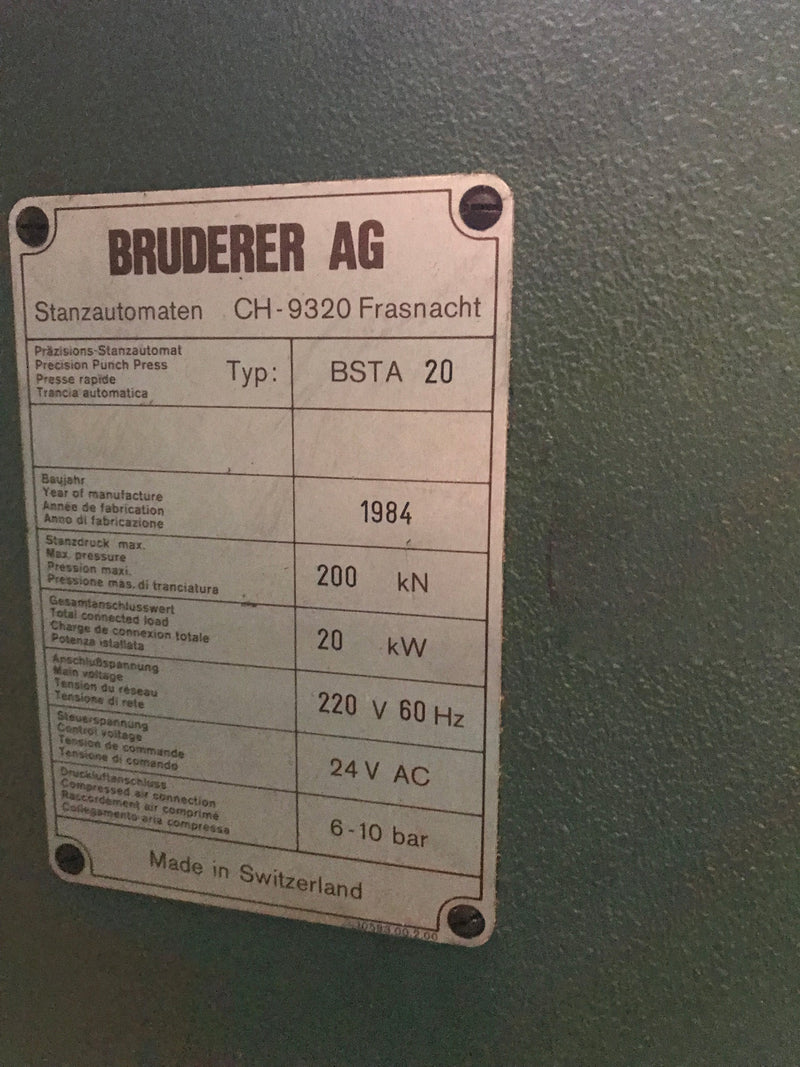 Bruderer BSTA 20 Press