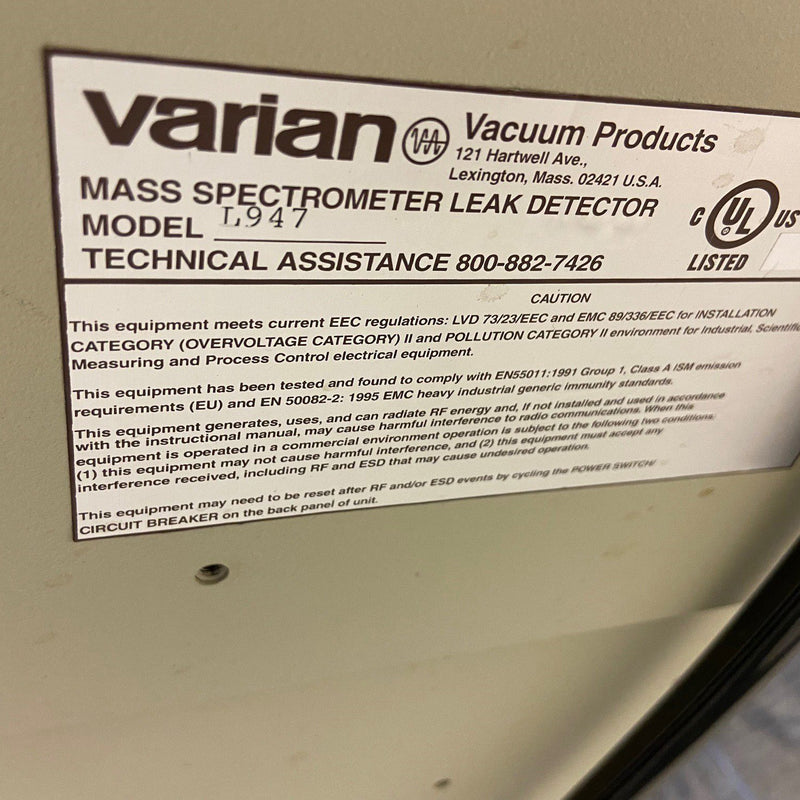 Agilent / Varian L 947 Mass Spectrometer Leak Detector
