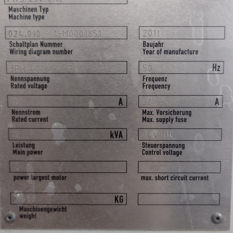 OptoTech PKS 250 CNC Cycle Prism Processing Machine