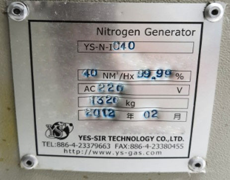 Yes Sir Technology YS-N-IC 40 Nitrogen Generator