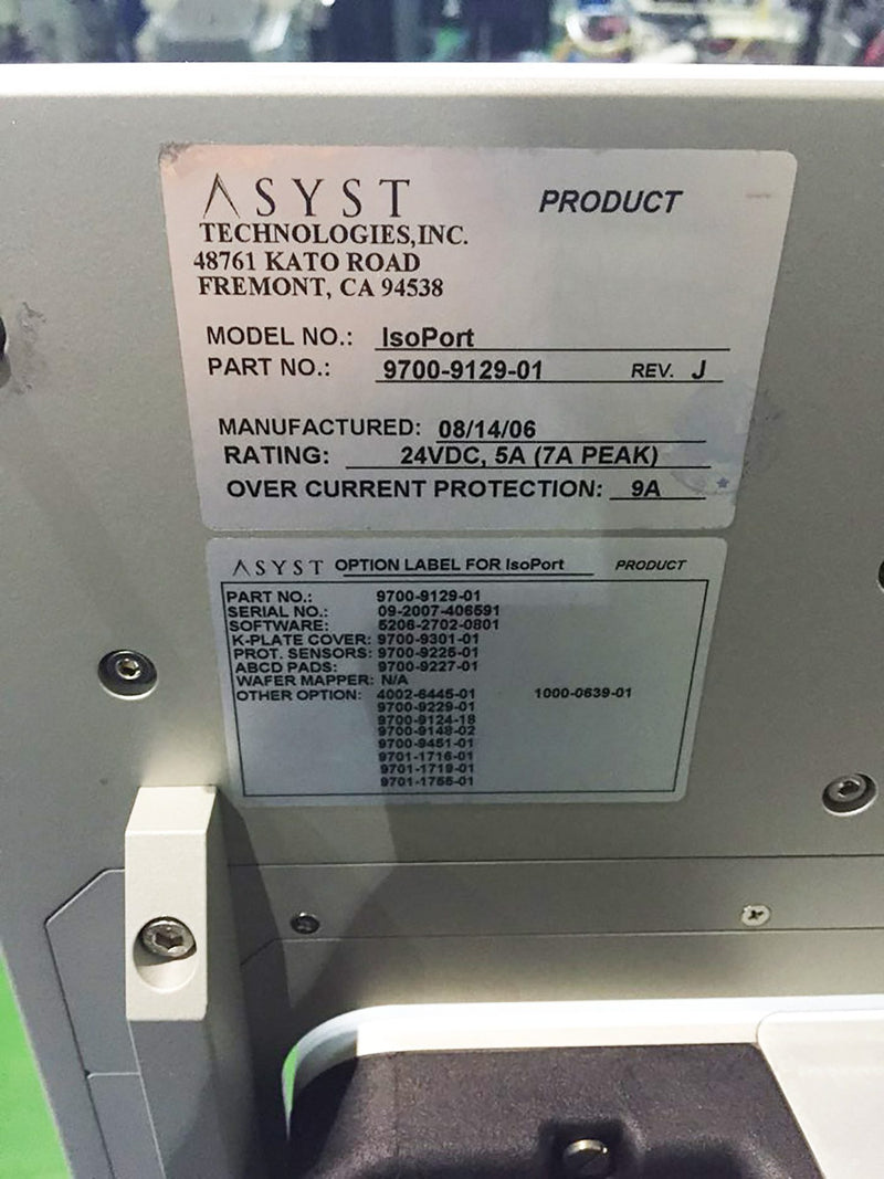Asyst 9700-9129-01 Isoport Load Port