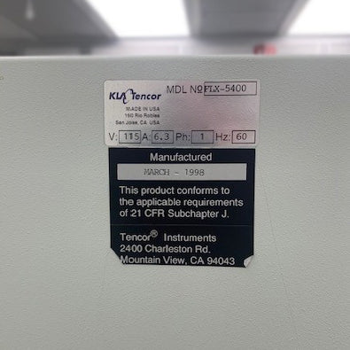 KLA FLX 5400 Thin Film Stress Measurement System
