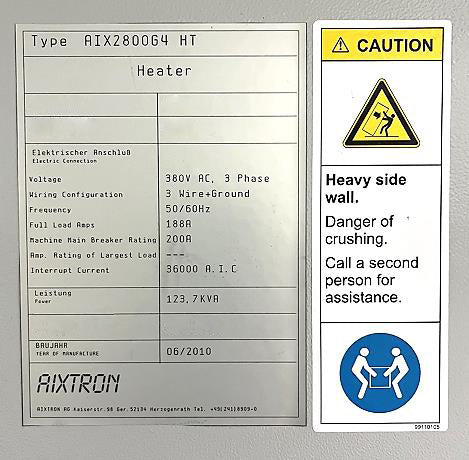 Aixtron AIX 2800 G 4 HT MOCVD (Metal Organic Chemical Vapor Deposition)
