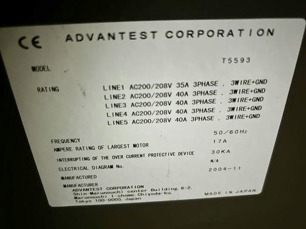 Advantest T 5593 Tester