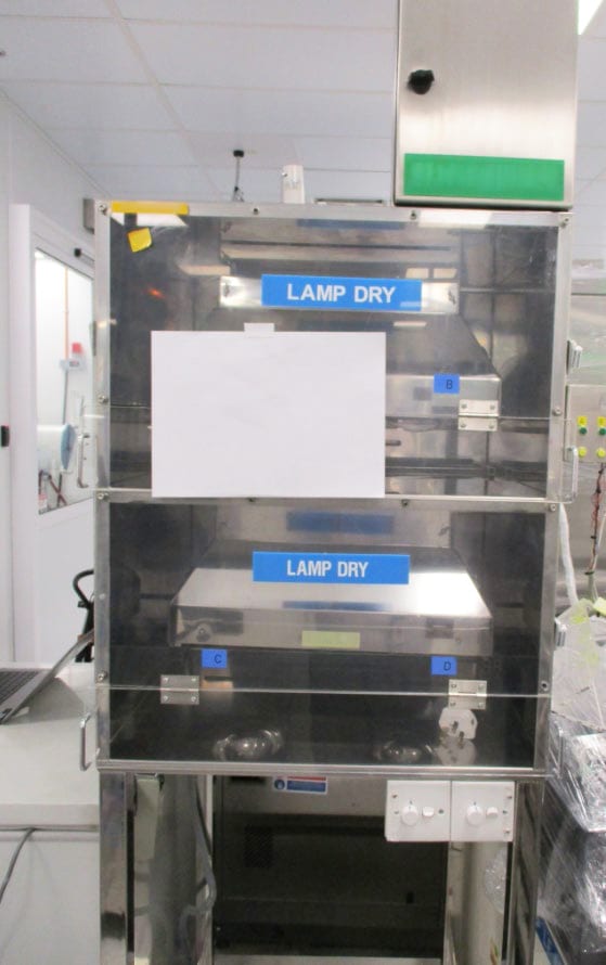 X-Fab Lamp Dry Acetone Hood