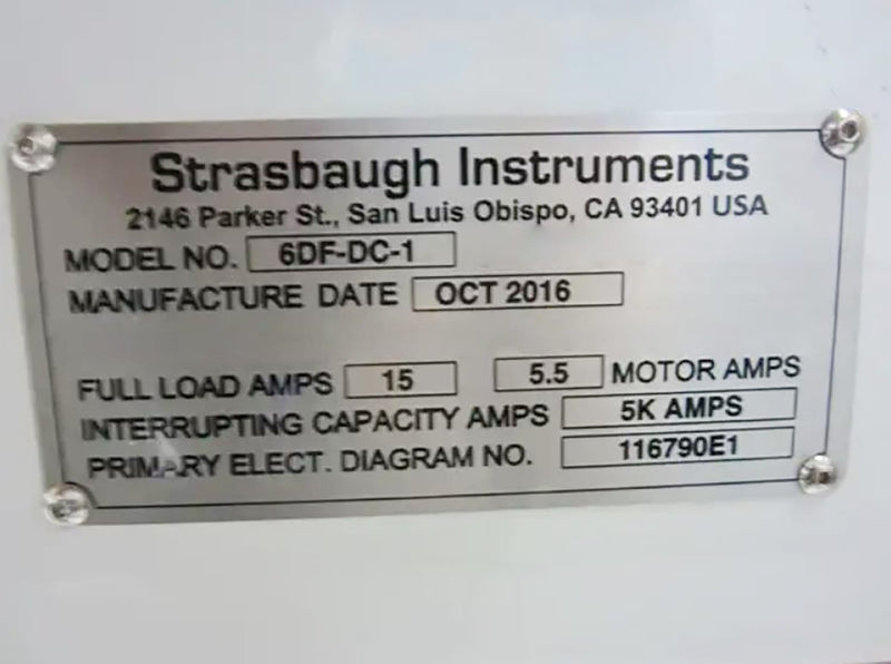 Strasbaugh 6 DF DC 1 Single Spindle Polisher