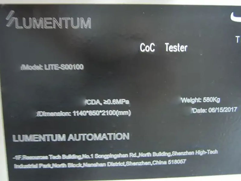 Lumentum LITE S 00100 CoC Tester