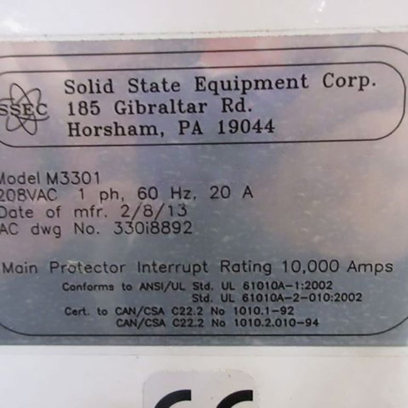 SSEC 3300 Single Wafer Wet Etch