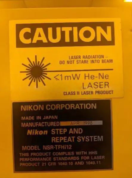 Nikon NSR TFH i 12 C i-Line Stepper