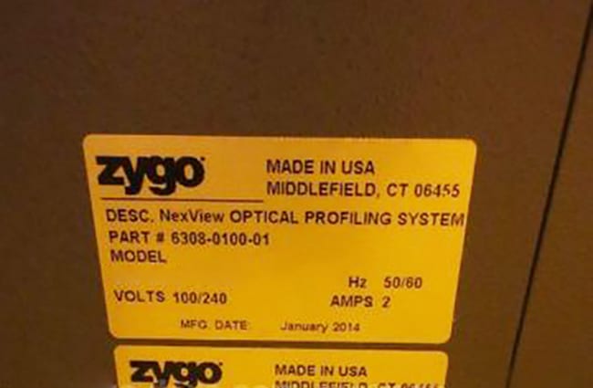 Zygo Nexview Optical Surface Profilometer