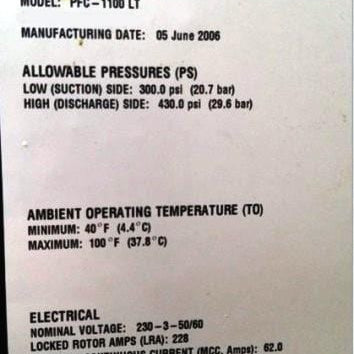 Polycold PFC 1100 LT Chiller