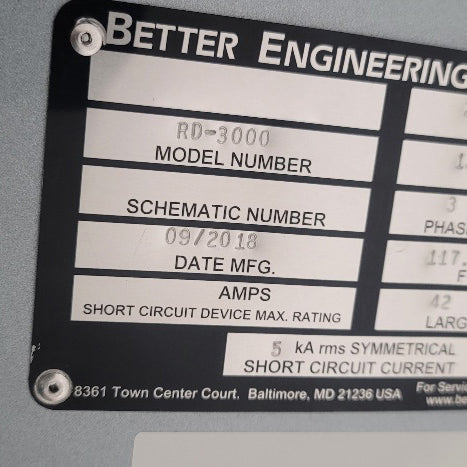 Better Engineering RD 3000 Parts Washer
