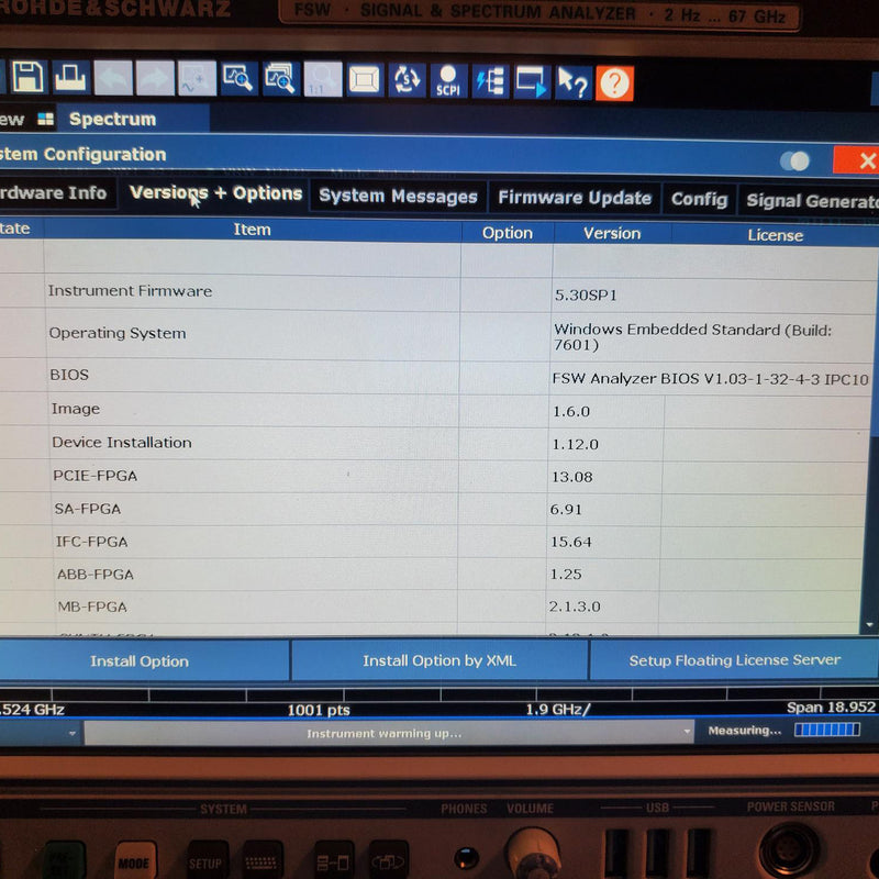 Rohde & Schwarz FSW 67 Signal Spectrum Analyzer