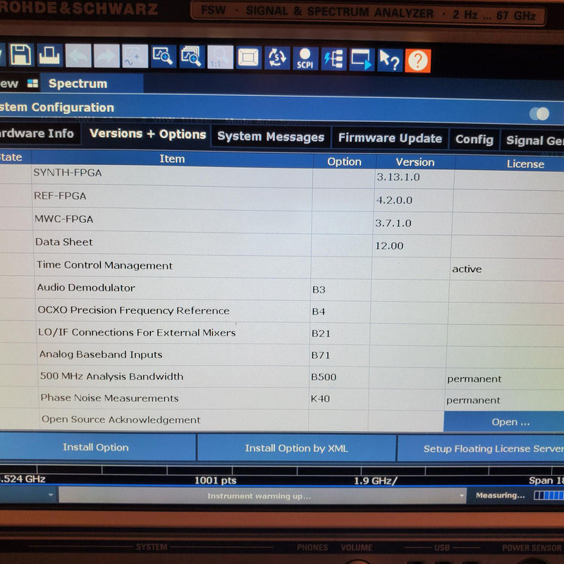 Rohde & Schwarz FSW 67 Signal Spectrum Analyzer