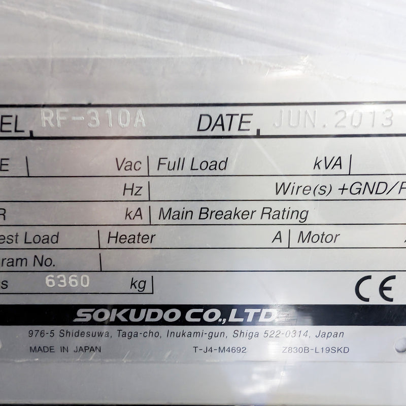 Sokudo RF 310 A Photoresist Coater