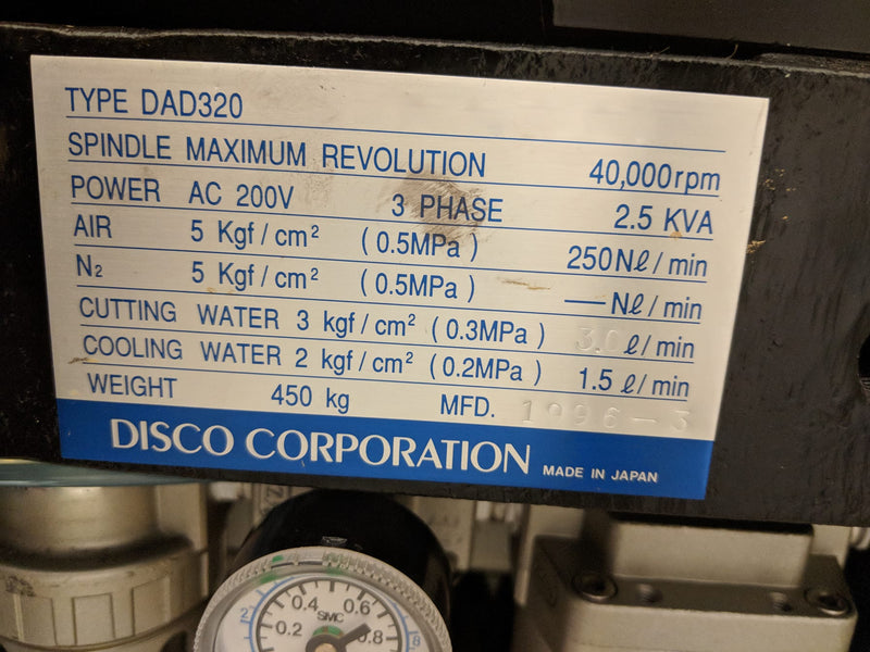 Disco DAD 320 Automatic Dicing Saw