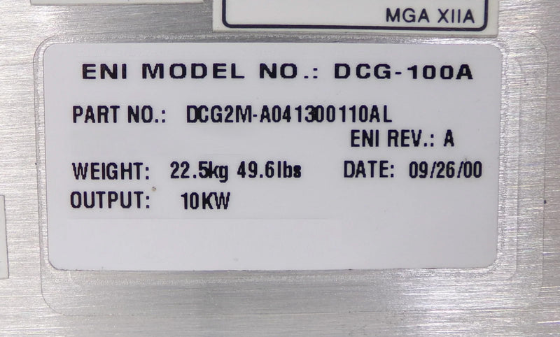 ENI DCG 100 DC Plasma Generator