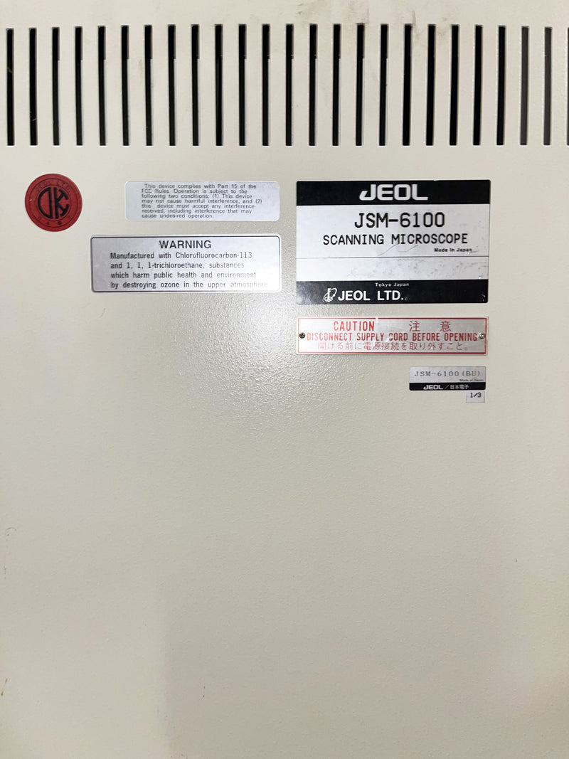 Jeol JSM 6100 SEM (Scanning Electron Microscope)