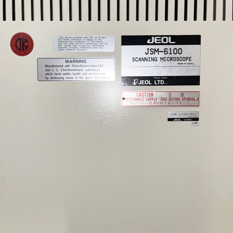 Jeol JSM 6100 SEM (Scanning Electron Microscope)
