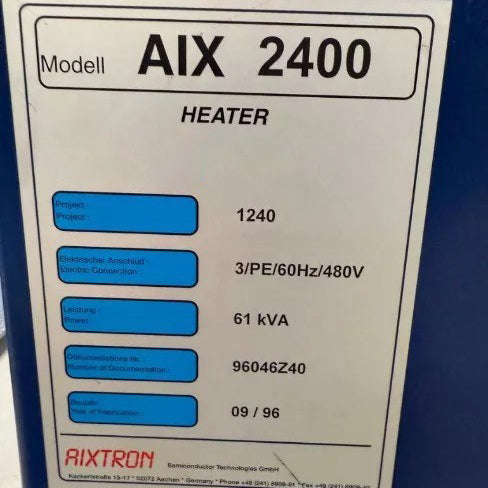 Aixtron AIX 2400 Planetary Reactor