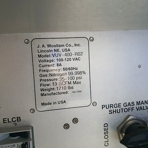 JA Woollam VUV-VASE (Gen II) Spectroscopic Ellipsometer