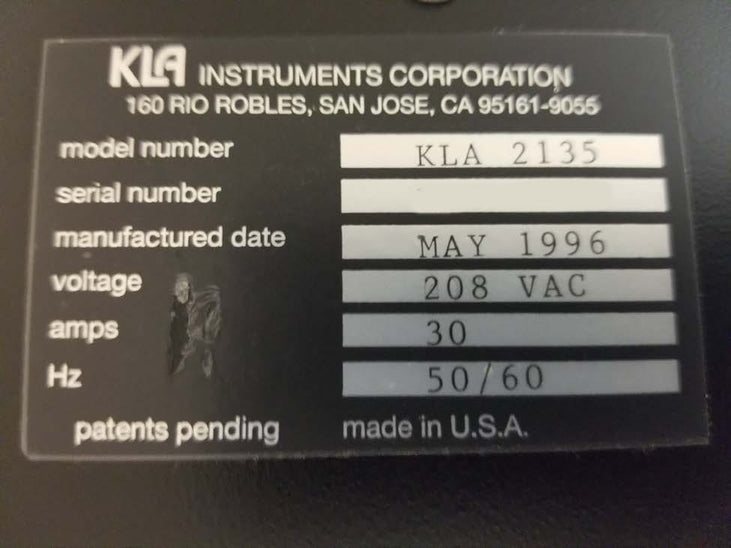 KLA 2139 Brightfield Inspection