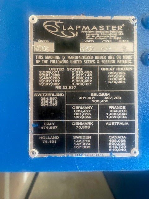 Lapmaster SS 36 Lapper
