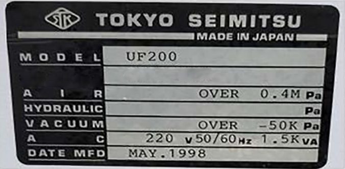 Accretech / TSK UF 200 Automatic Wafer Prober