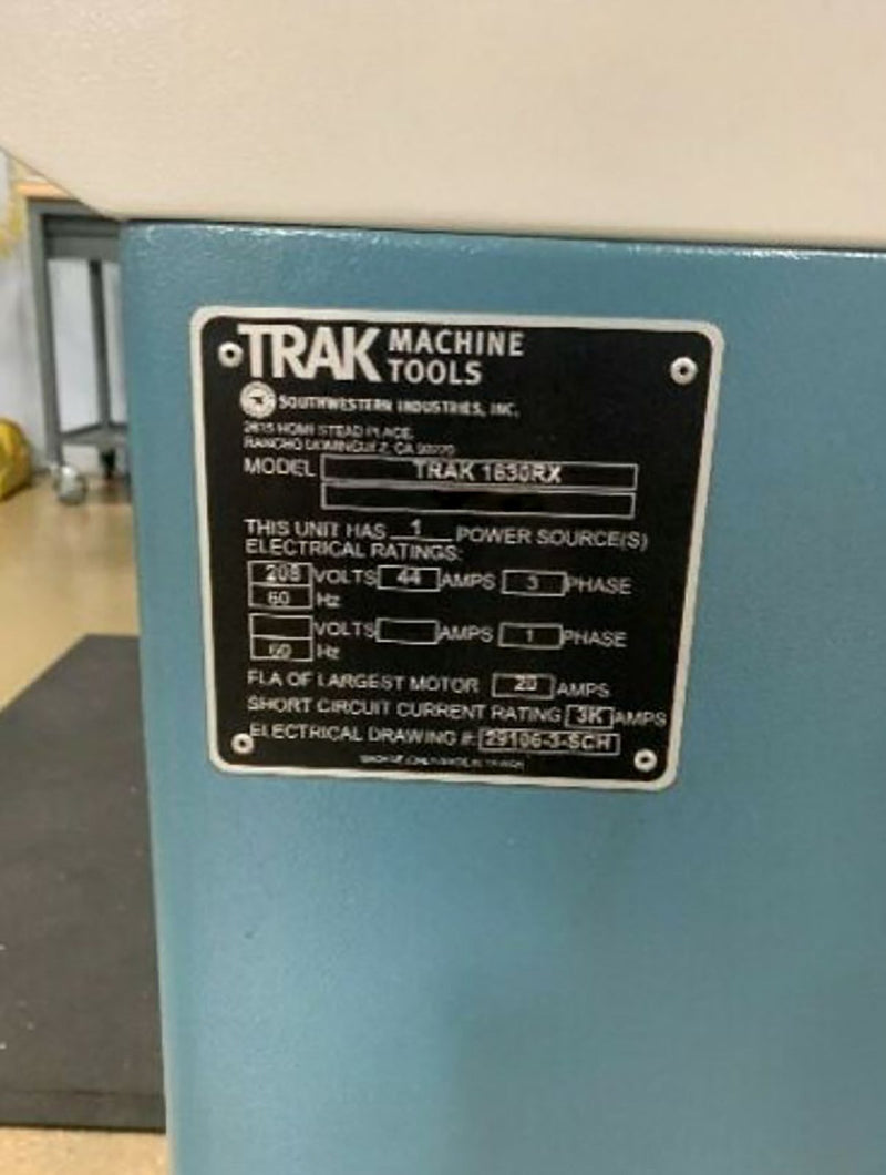 Trak 1630 RX Lathe