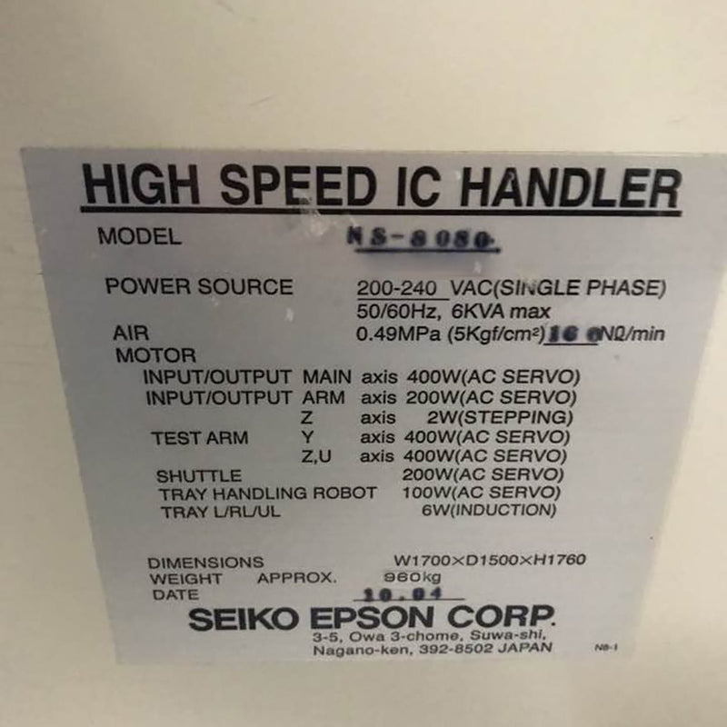 Seiko / Epson NS 8080 Handler