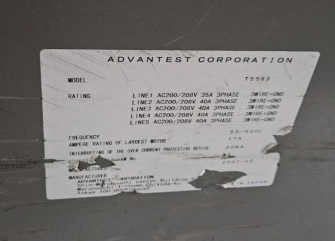 Advantest T 5593 Tester