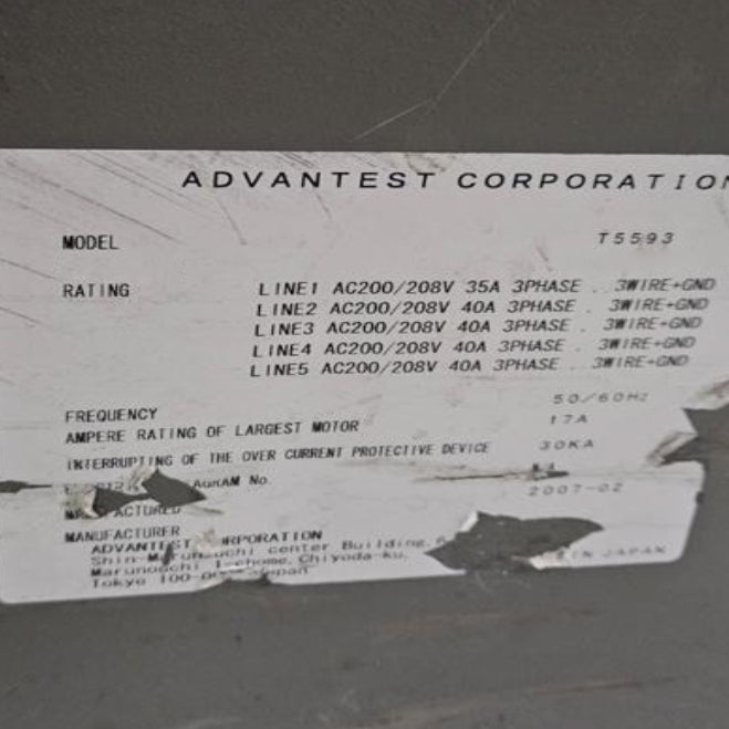 Advantest T 5593 Tester