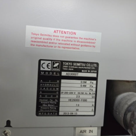 Accretech / TSK AD 3000 T Dicing Saw