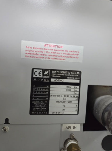 Accretech / TSK AD 3000 T Dicing Saw