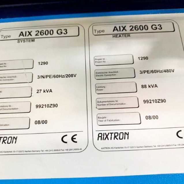Aixtron AIX 2600 G 3 Planetary Reactor