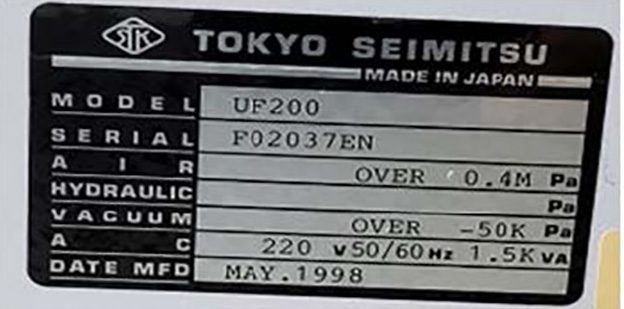 Accretech / TSK UF 200 Automatic Wafer Prober